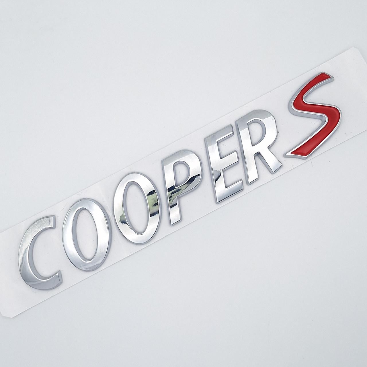 Эмблема надпись Cooper S Mini ABS 16,5х3,3 см Хром глянцевый (2452700216)