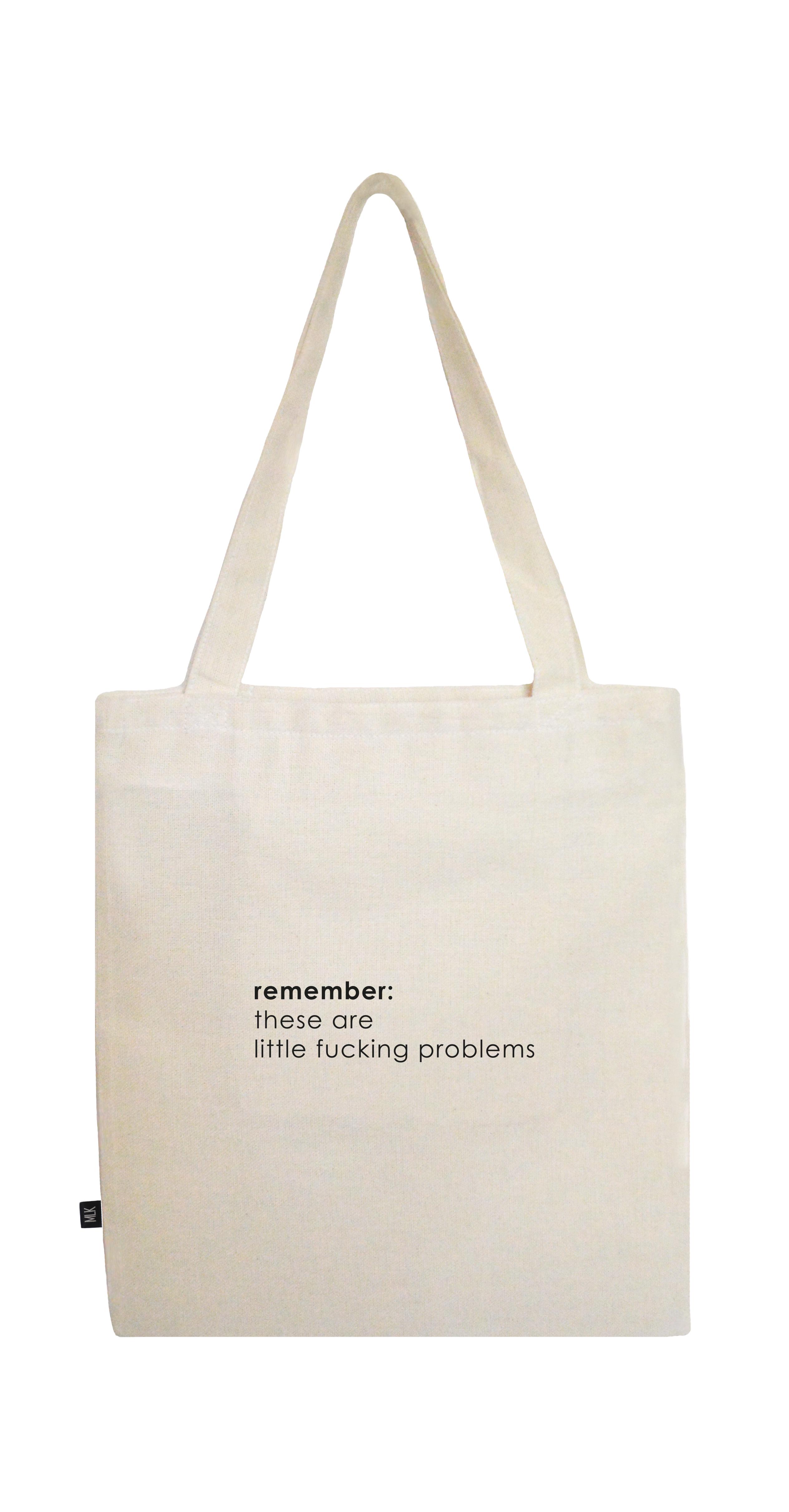Шопер MLK "remember: these are little f*cking problems" Бежевий