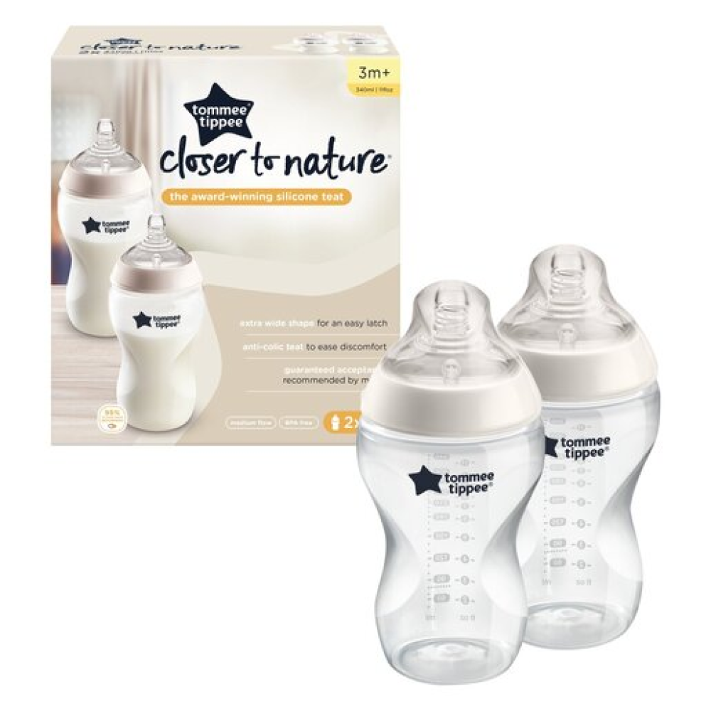 Набор бутылочкек для кормления Closer to Nature 340 мл 2 шт. (TT019) - фото 2 Набор бутылочкек для кормления Closer to Nature 340 мл 2 шт. (TT019) - фото 2