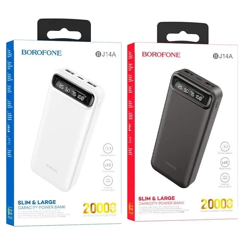 ᐉ Повербанк Borofone 20000 мА/ч пластик White (019498) • Краща ціна в ...