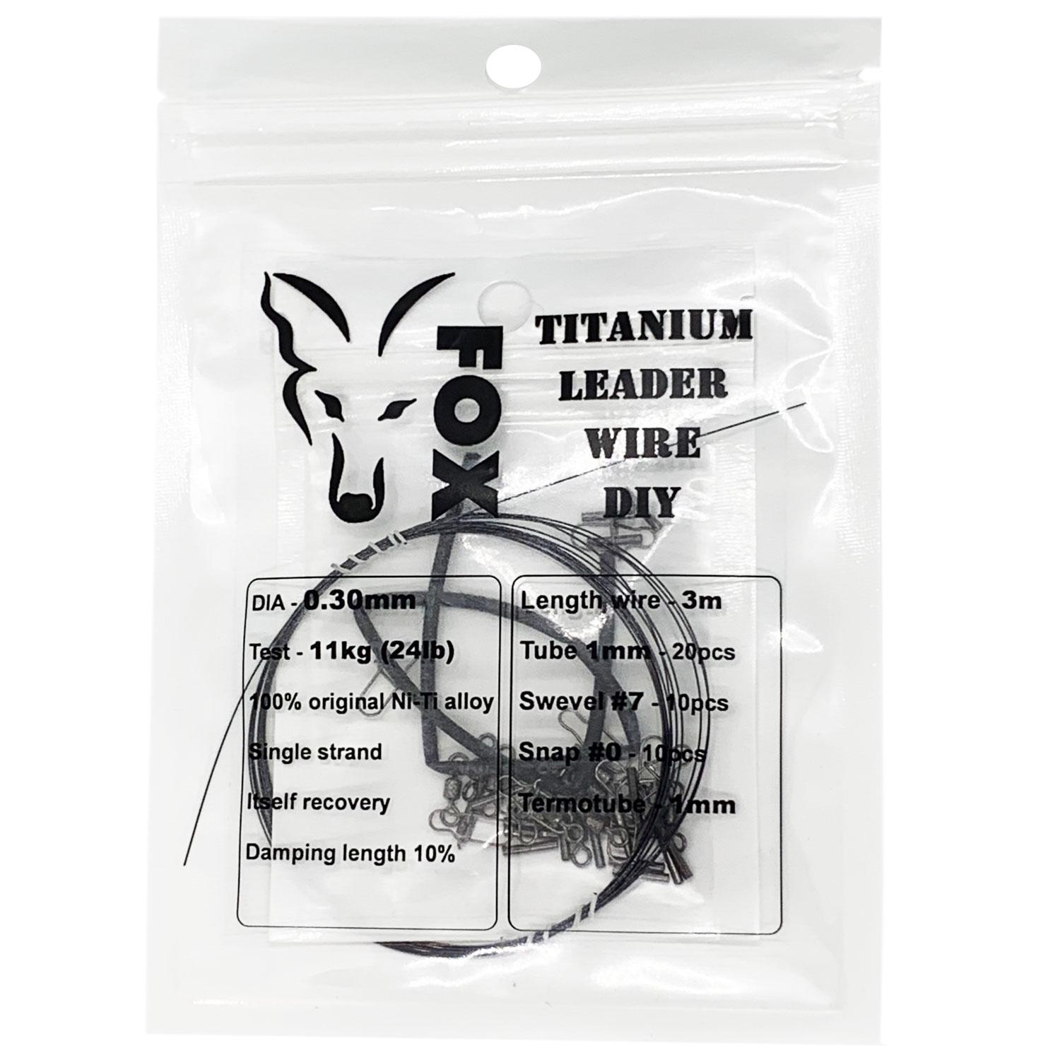 Повідець FOX Titanium Leader Leader Wire DIY комплект для виготовлення 0,3 мм 24 lb 11 кг 3 м (10123)