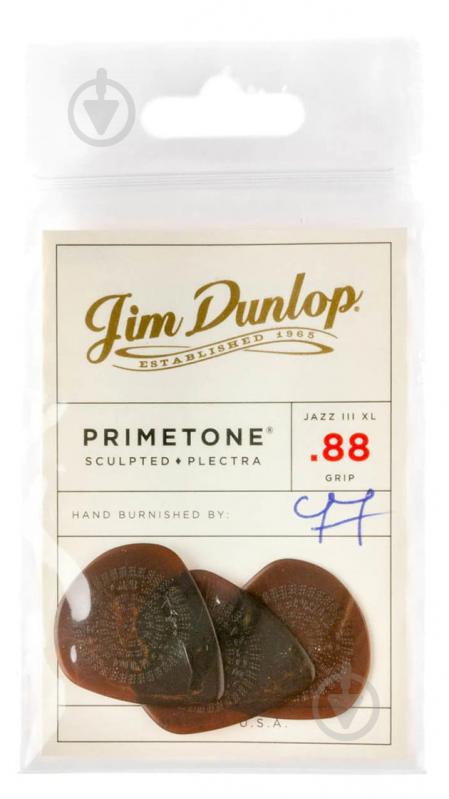 Медиаторы Dunlop 520P.88 Primetone Jazz III XL Sculpted Plectra Player's Pack 0.88 mm (3 шт.) - фото 1