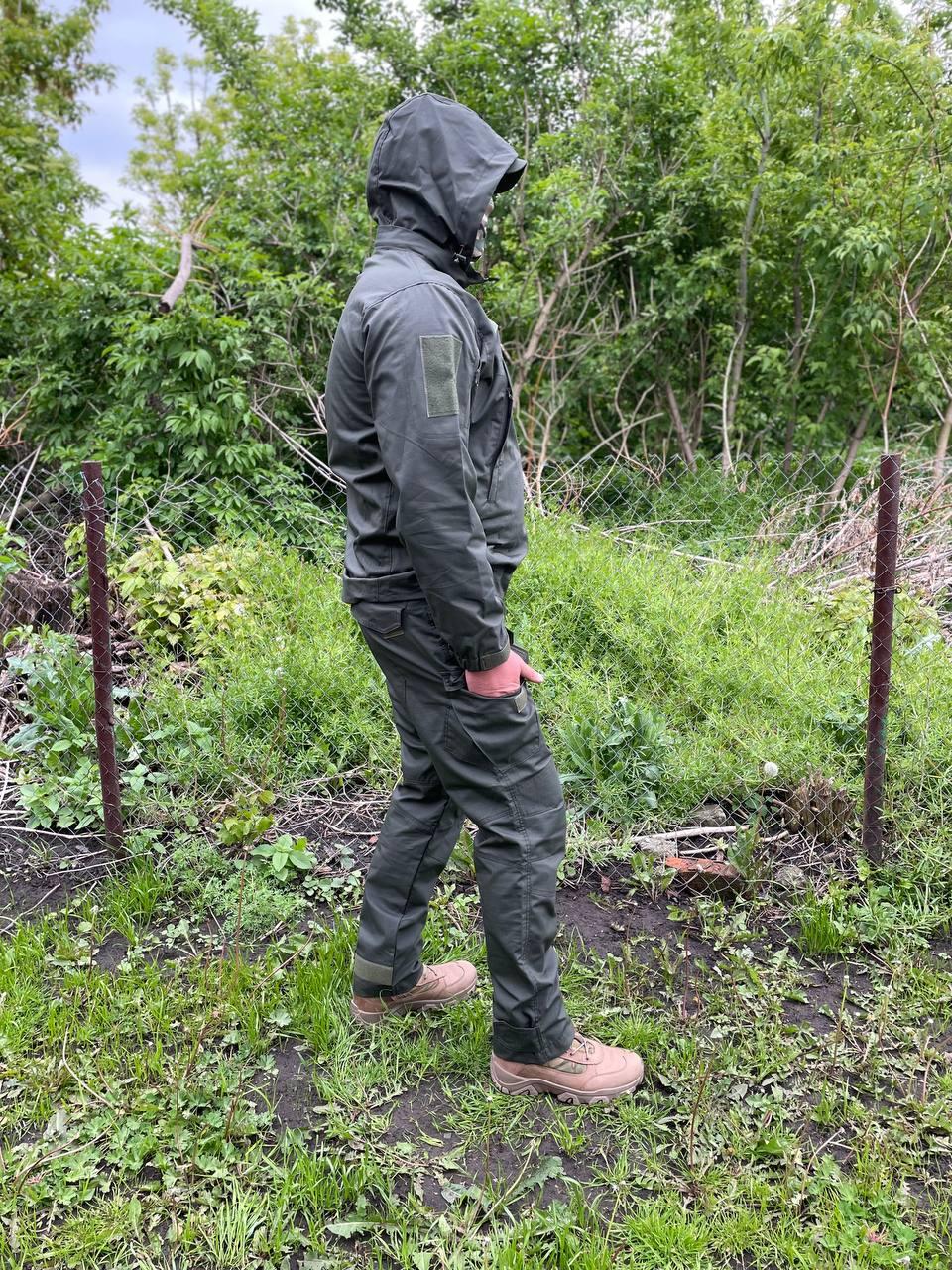 Комплект одежды 4в1 куртка/штаны/футболка/бейсболка M Олива (0971-M) - фото 6