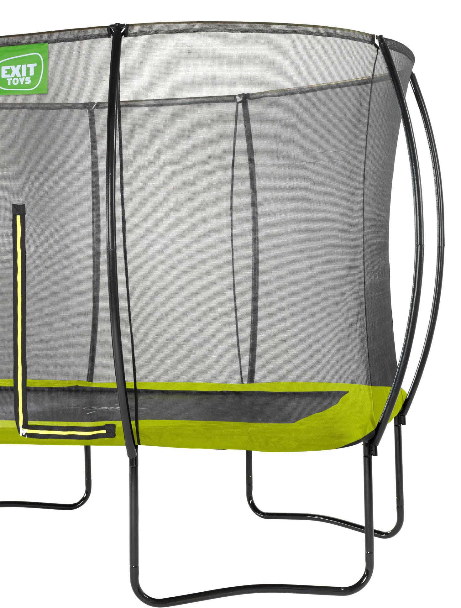 Батут Exit Toys Silhouette с защитной сеткой прямоугольный 244x366 см Зеленый (1068764310) - фото 8