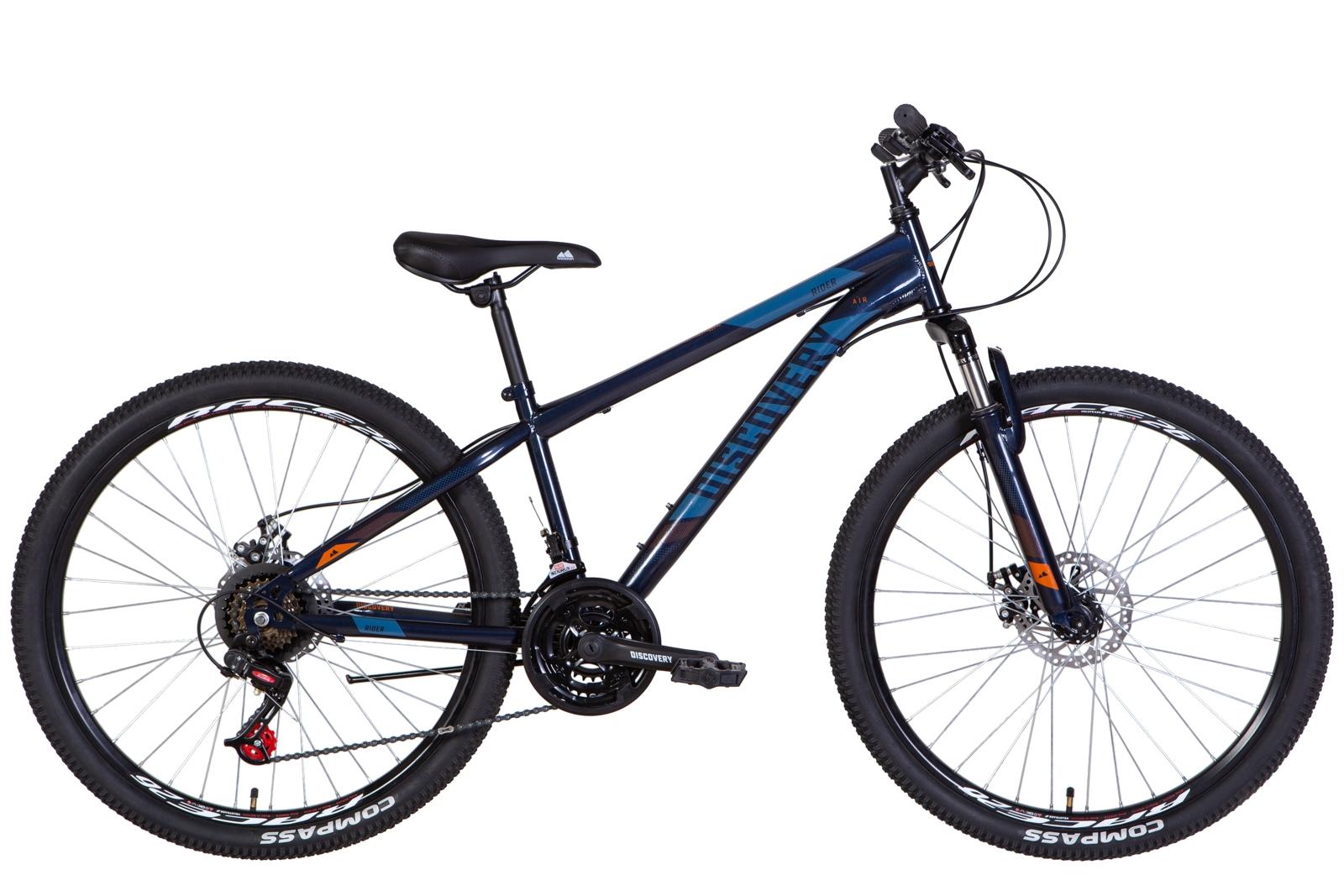 Велосипед Discovery RIDER AM DD 26" рама S Темно-синій з помаранчевим ...