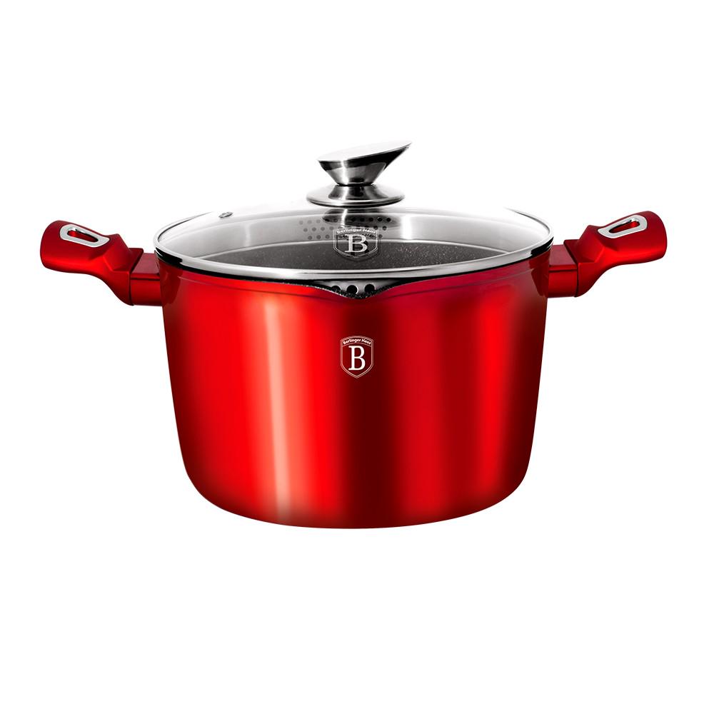 Каструля з кришкою Berlinger Haus BH-1531N 6 л Червоний (14392182)