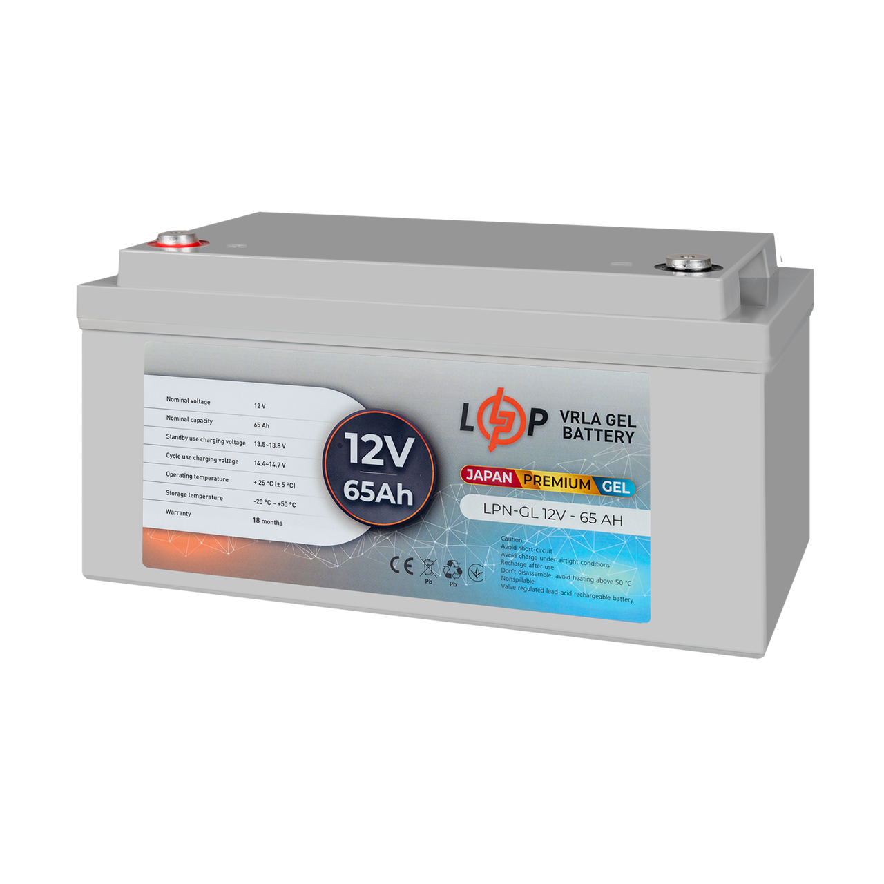 Аккумулятор гелевый LPN-GL 12V-65 Ah - фото 3