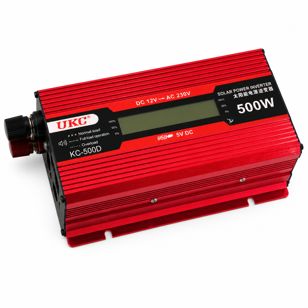 Преобразователь напряжения UKC 500W инвертор 12V-220V с дисплеем автоинвертор постоянного тока в переменный (11638)