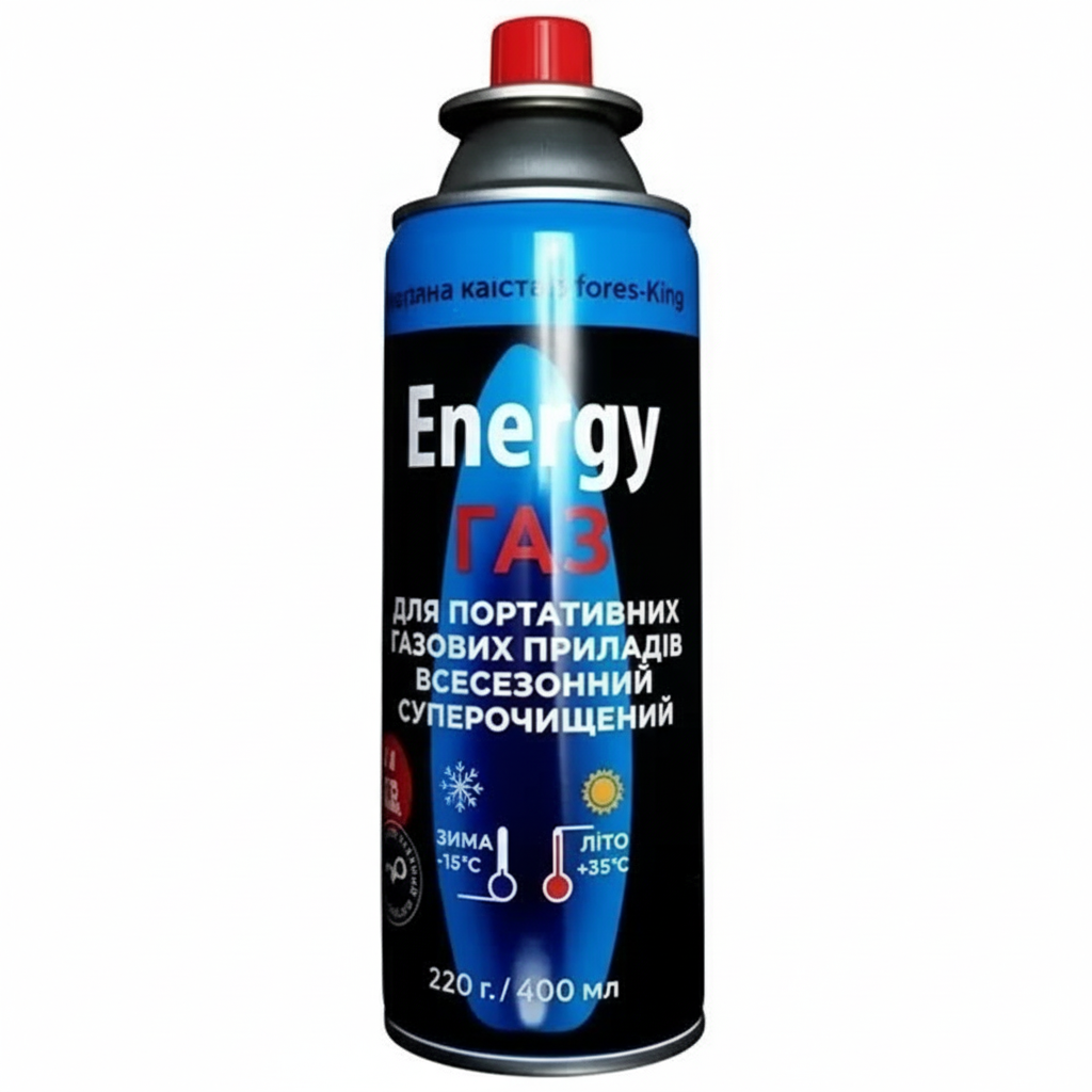 Газ Energy для портативних газових приладів/всесезонний/суперочищений 400 мл (000006691)