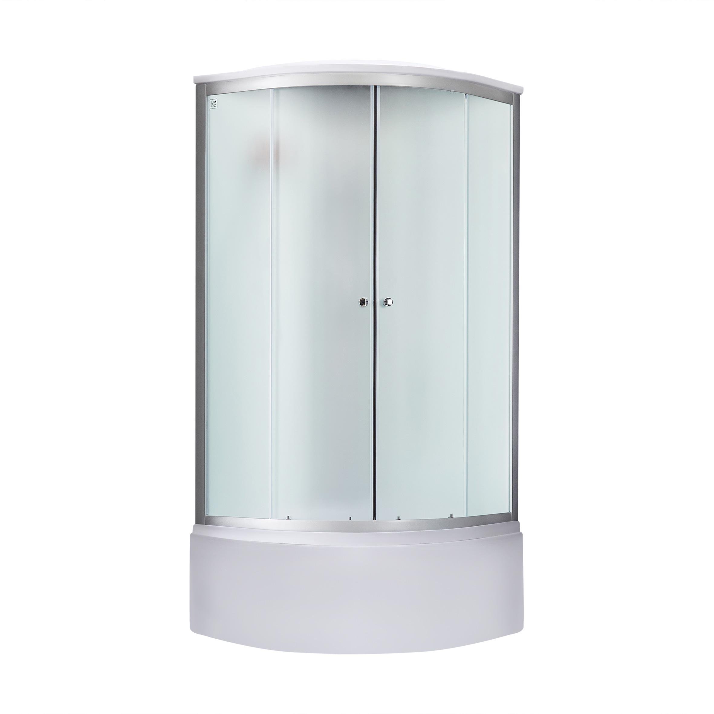 Набір Lidz душовий бокс Tani SB90x90.SAT.HIGH.FR + скло Frost 4 мм + піддон із панеллю Kupala