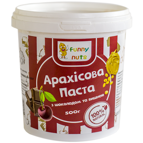 Арахисовая паста FunnyNuts вишня-шоколад 500 г (1313762822)