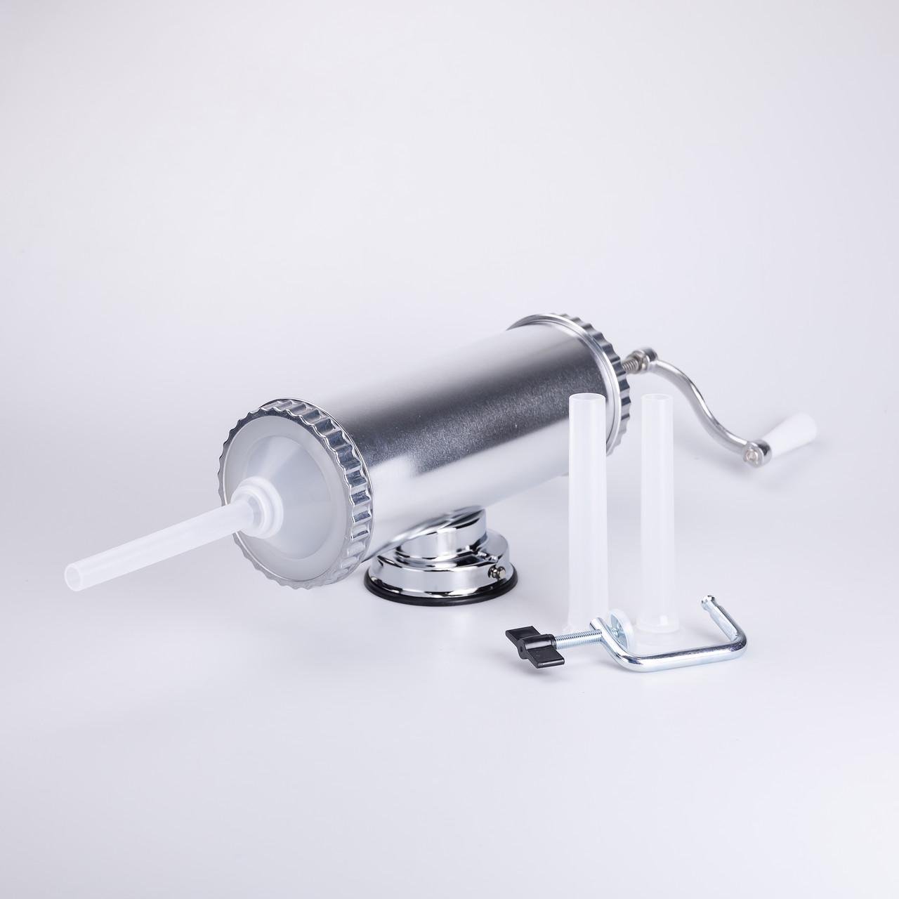 Шприц колбасный горизонтальный из нержавеющей стали на 2 кг 10 см Сталь (16788-2)