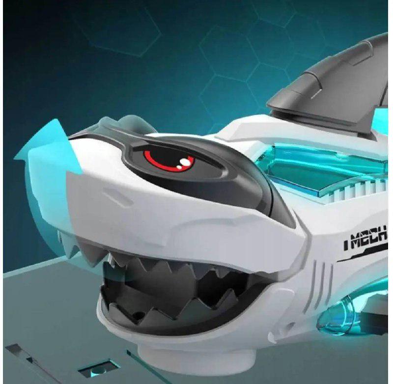 Інтерактивна механічна іграшка Mecha Акула з музикою та світлом Білий (3382) - фото 5 Інтерактивна механічна іграшка Mecha Акула з музикою та світлом Білий (3382) - фото 5