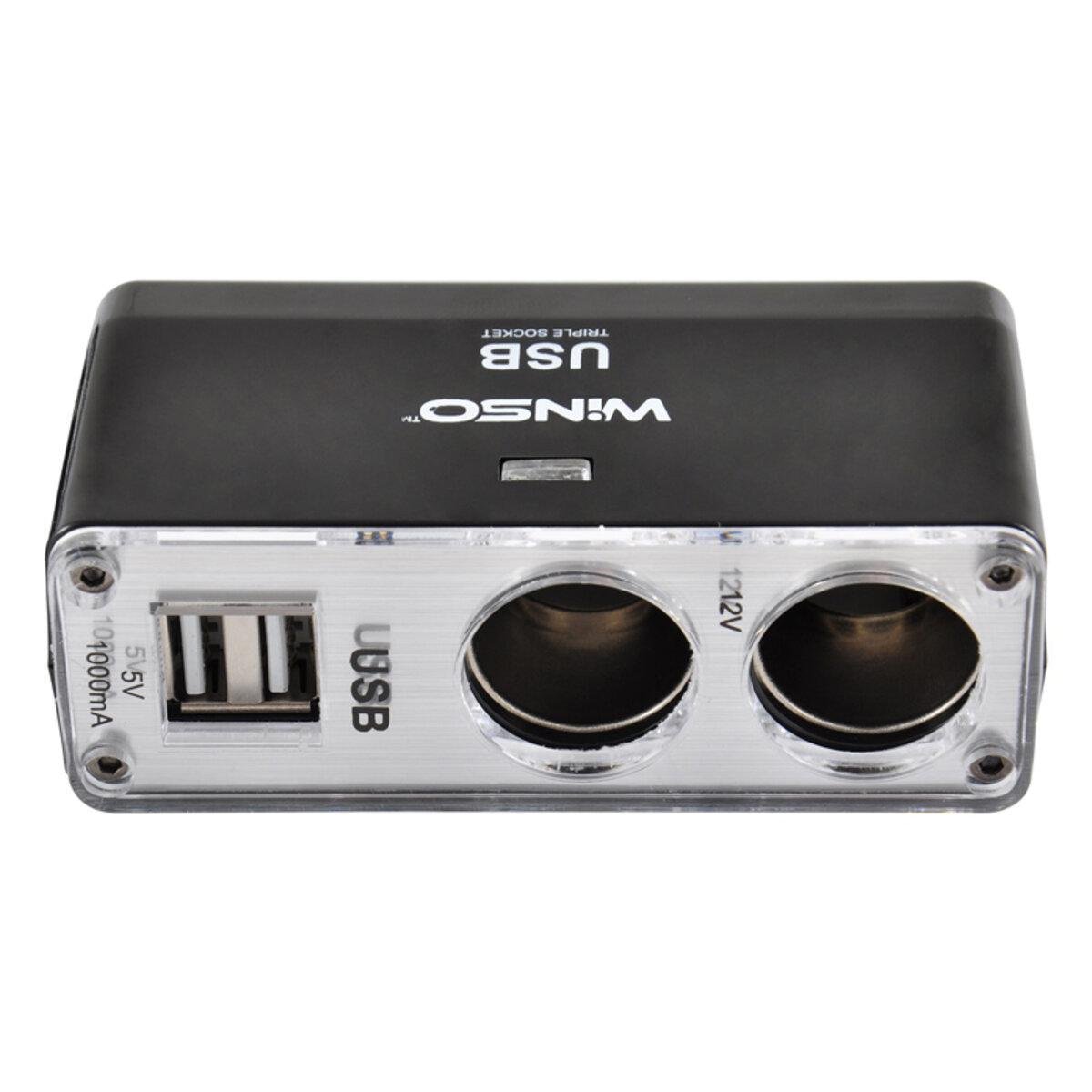 Разветвитель прикуривателя WINSO 12 V 2в1 (6183)