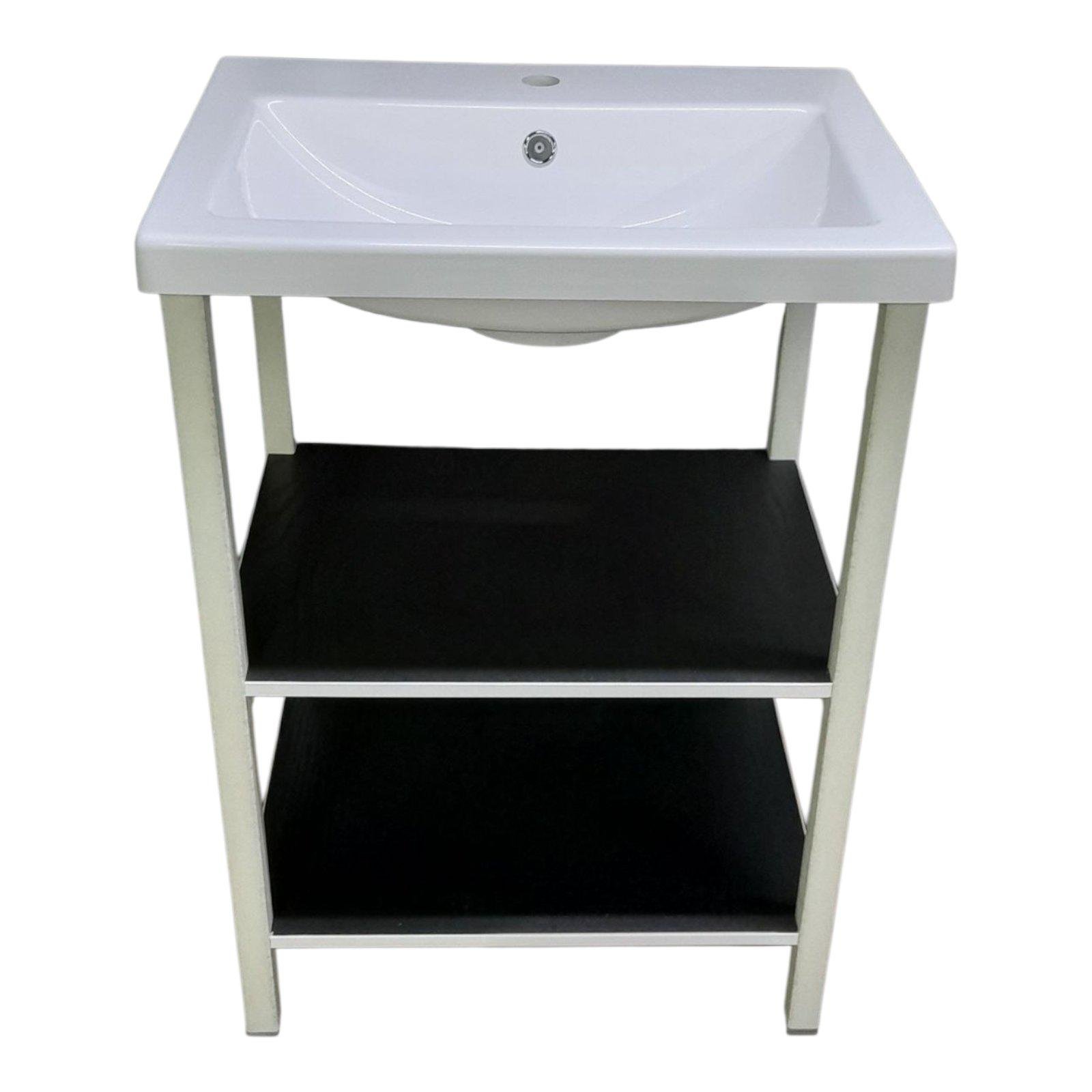 Мебель в стиле Loft с прямоугольным умывальником 60 см Black (2388) - фото 11 Мебель в стиле Loft с прямоугольным умывальником 60 см Black (2388) - фото 11