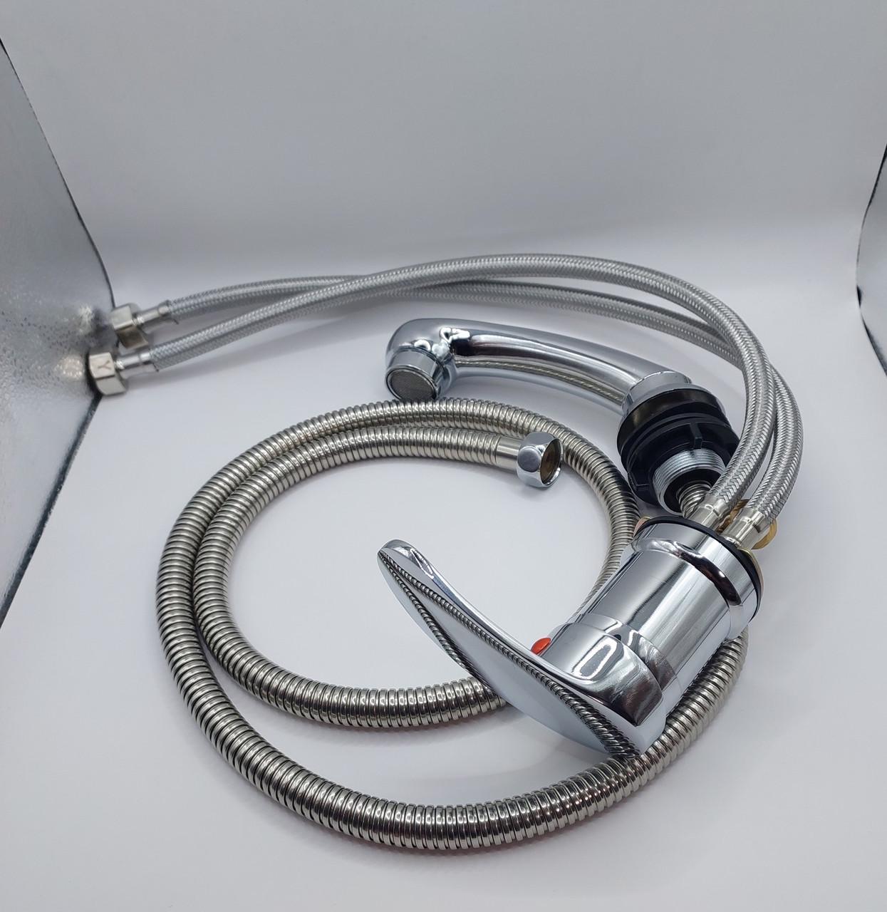 Змішувач одноважільний для перукарської мийки ДенІС professional з душиком (2372382580) - фото 2 Змішувач одноважільний для перукарської мийки ДенІС professional з душиком (2372382580) - фото 2