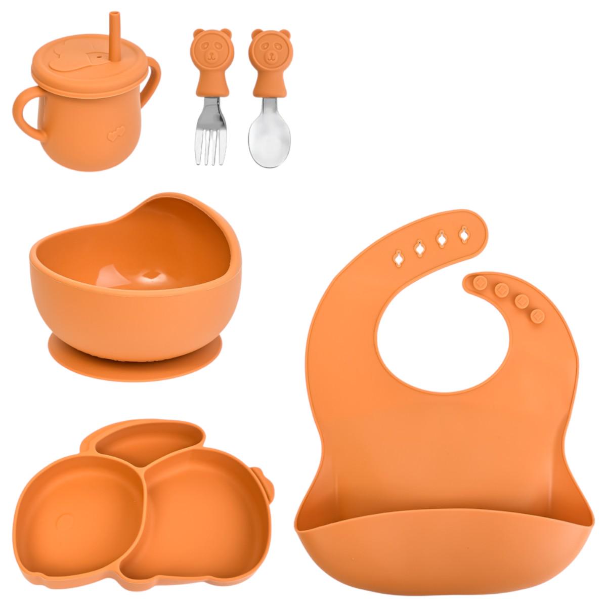 Набір посуду для годування Tableware Set Зайчик дитячий силіконовий 6 предметів (MA-4907) - фото 1 Набір посуду для годування Tableware Set Зайчик дитячий силіконовий 6 предметів (MA-4907) - фото 1