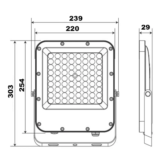 Прожектор світлодіодний ETRON Professional 100W IP65 5000K 1-ESP-234 (25409074) - фото 3 Прожектор світлодіодний ETRON Professional 100W IP65 5000K 1-ESP-234 (25409074) - фото 3