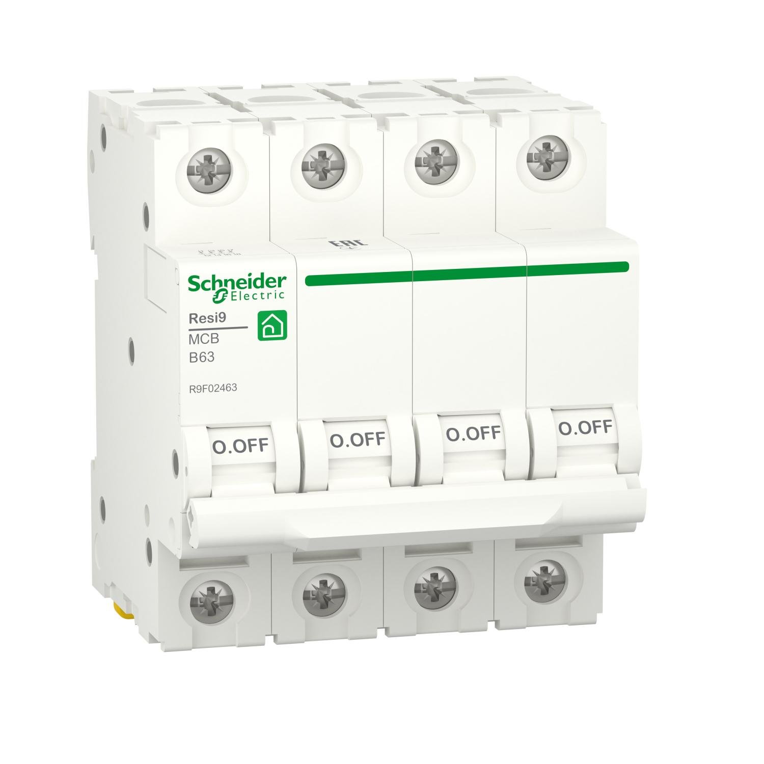 Автоматический выключатель Schneider Electric RESI963 A 4P кривая B 6K (R9F02463)