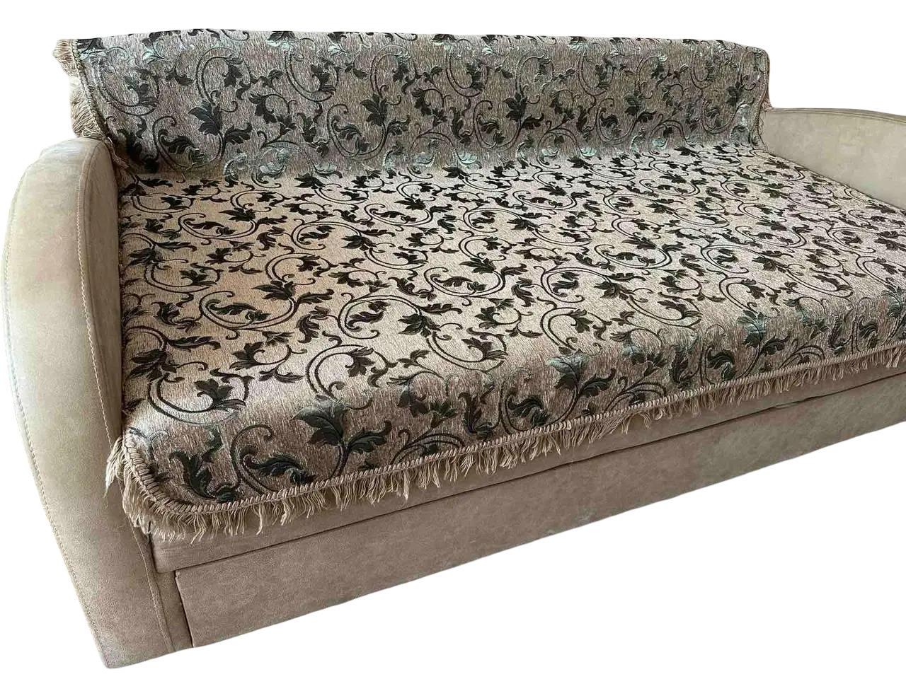 Покрывало Гоблен полуторный 150х200 см и накидки 70х150 см 2 шт. Бежевый (П4К-gobelen-new-007-03)