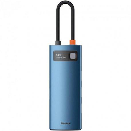 Хаб BASEUS Metal Gleam Multifunctional 6in1 Type-C Blue (WKWG000003)