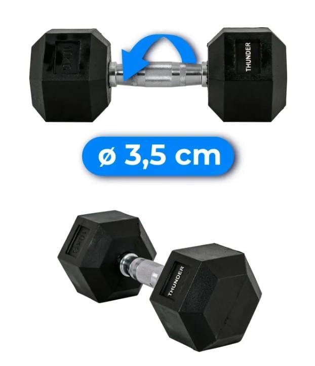 Гантель шестигранный Thunder 10 кг (HEXAGONAL-DUMBBELLS-10KG) - фото 3 Гантель шестигранный Thunder 10 кг (HEXAGONAL-DUMBBELLS-10KG) - фото 3