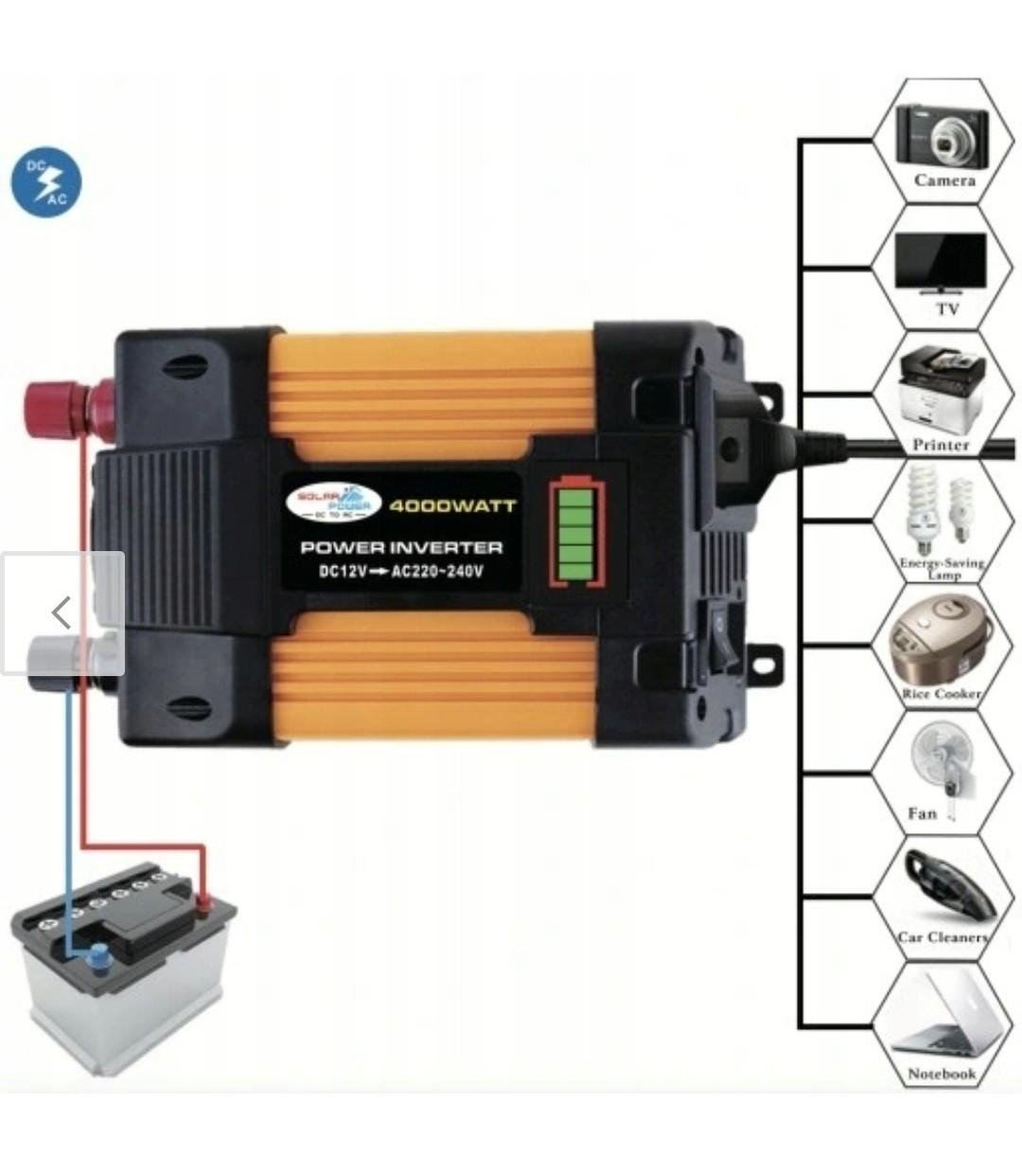 Перетворювач напруги 4000W12V-220 V 2x- USB - фото 4 Перетворювач напруги 4000W12V-220 V 2x- USB - фото 4