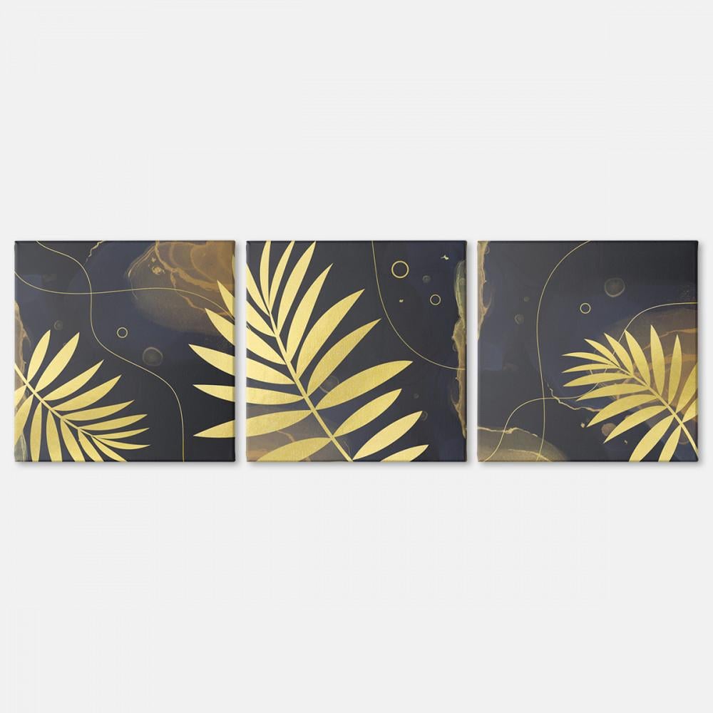 Модульная картина Malevich Store Листья Пальмы из трех частей 231x75 см (MK322403)