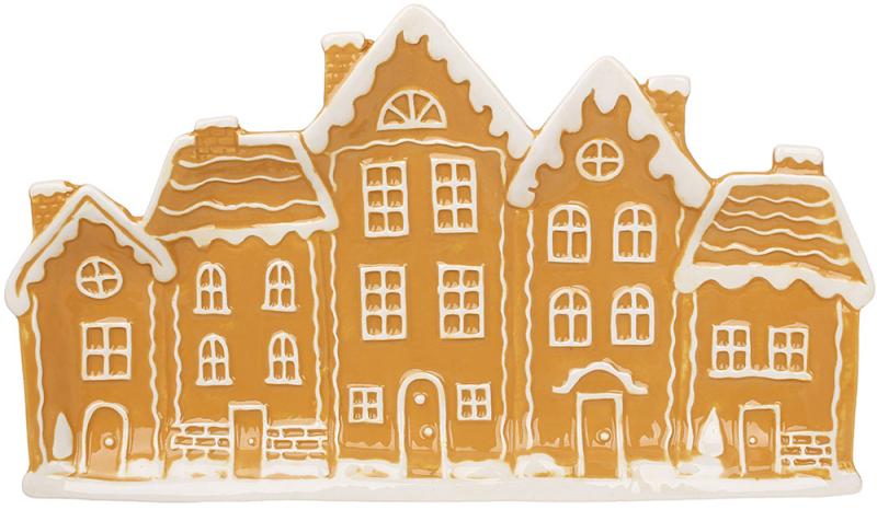 Блюда керамічні Пряничне Місто 2 шт. 33х19 см Червоний