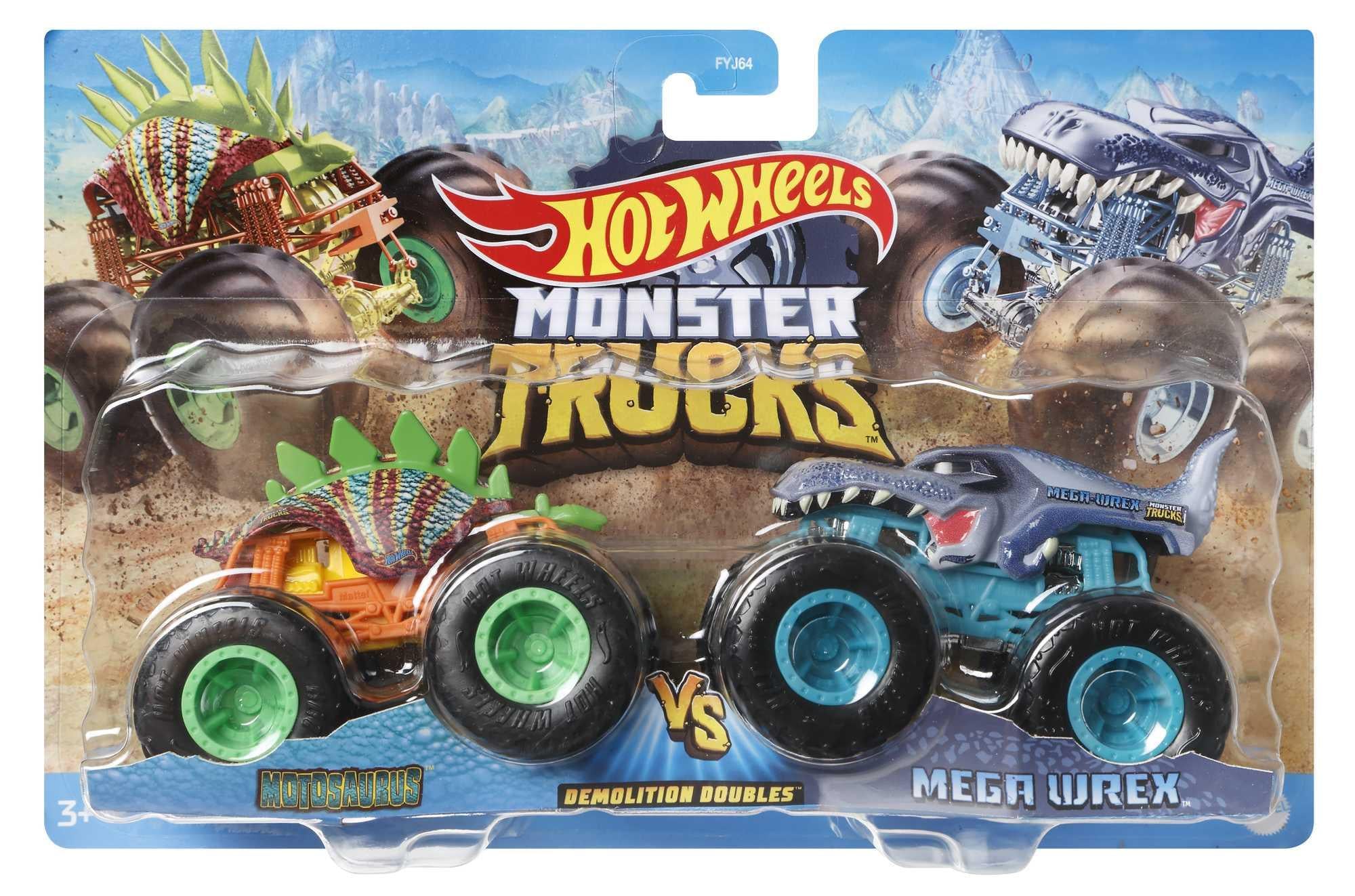Набор машинок Hot Wheels Monster Trucks Scale Demolition Doubles 2-Packs With 2 Vehicles (50RJWRTNF)