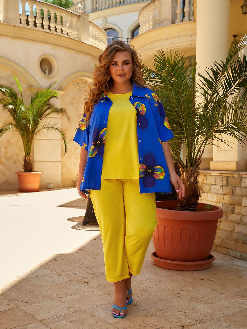 Рубашка женская Орхидея р. 60-62 Синий (10555340) Рубашка женская Орхидея р. 60-62 Синий (10555340)