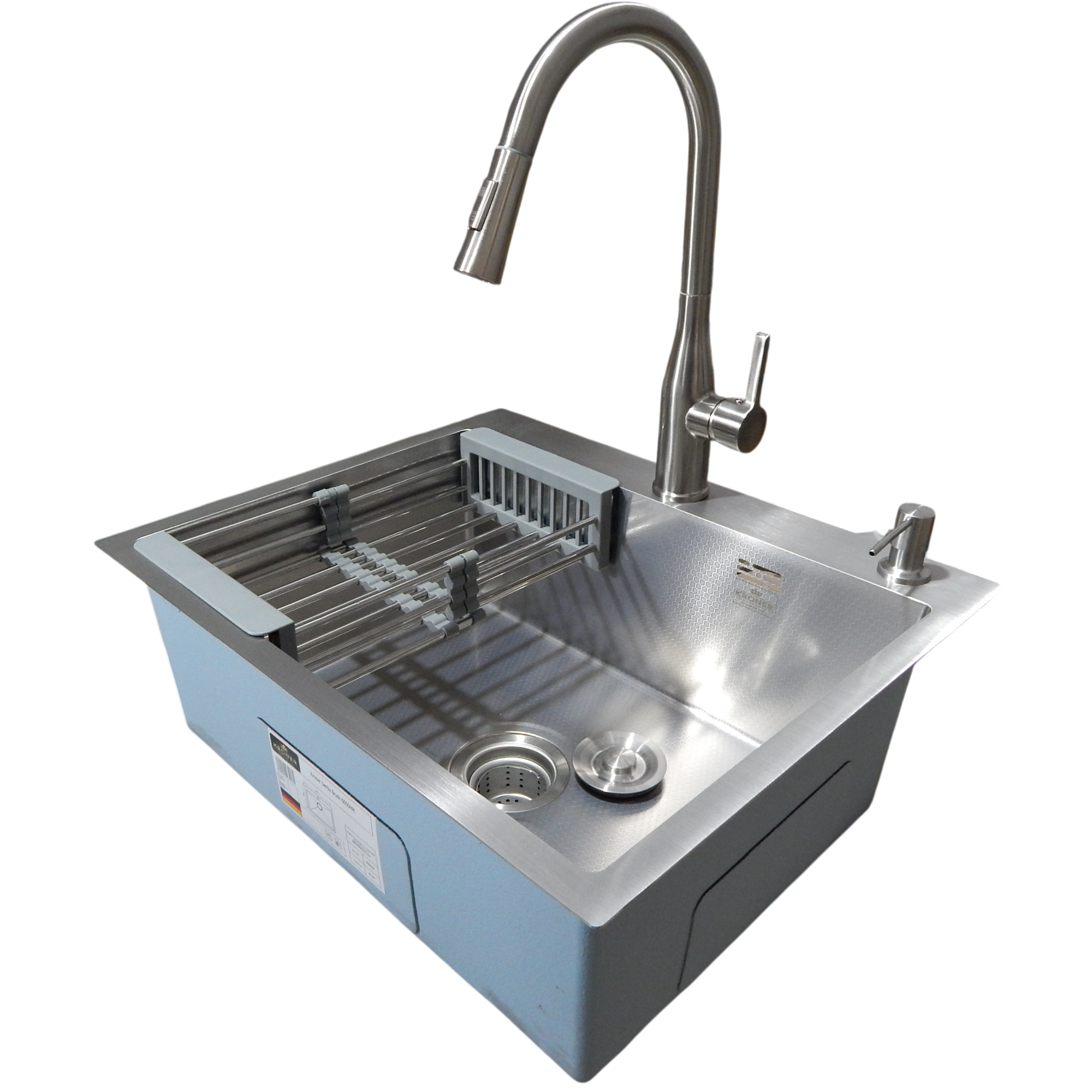 Комплект кухонної мийки Kroner KRP Derby 6050HM Brush 2,5/0,5 мм (SM7290)