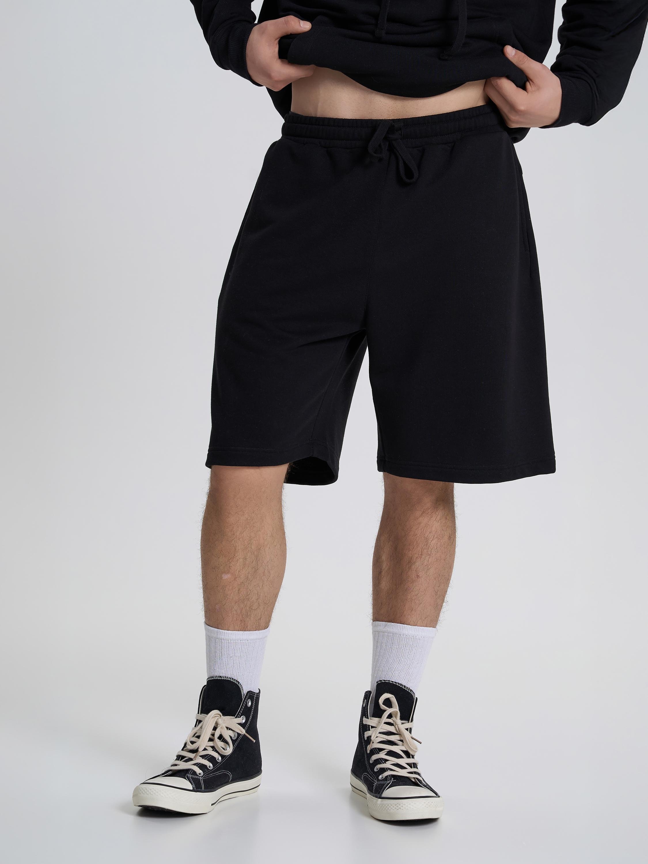 Шорты мужские плотные больших размеров ROZA 240626 4XL Черный (4824005726453)