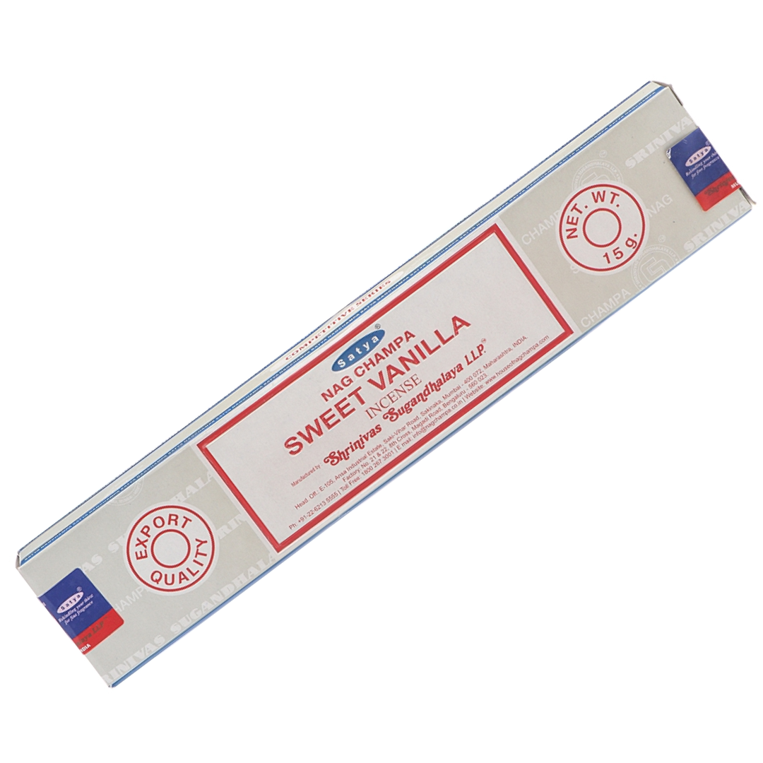 Аромапалочки Sweet Vanilla Сладкая ваниль Наг чампа Satya 15 г (8904234405643)