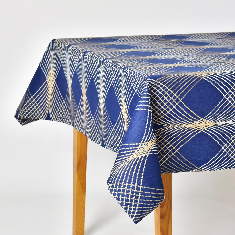 Скатерть с водоотталкивающей пропиткой IDEIA хлопок кружево 140х170 см Синий (27021)