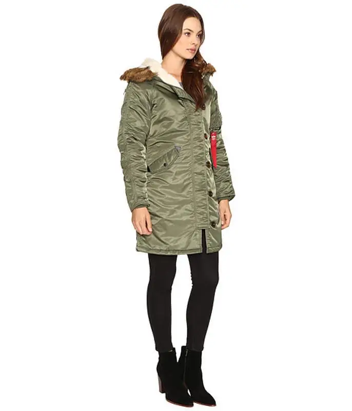 Куртка аляска Alpha Industries Elyse Parka XL Sage Green (WJE45500C1SGXL) - фото 8