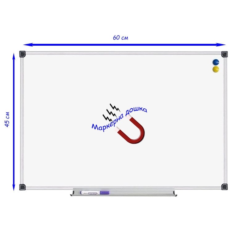 Доска магнитно-маркерная сухостираемая/металл 60х45 см (tf1376) - фото 2 Доска магнитно-маркерная сухостираемая/металл 60х45 см (tf1376) - фото 2