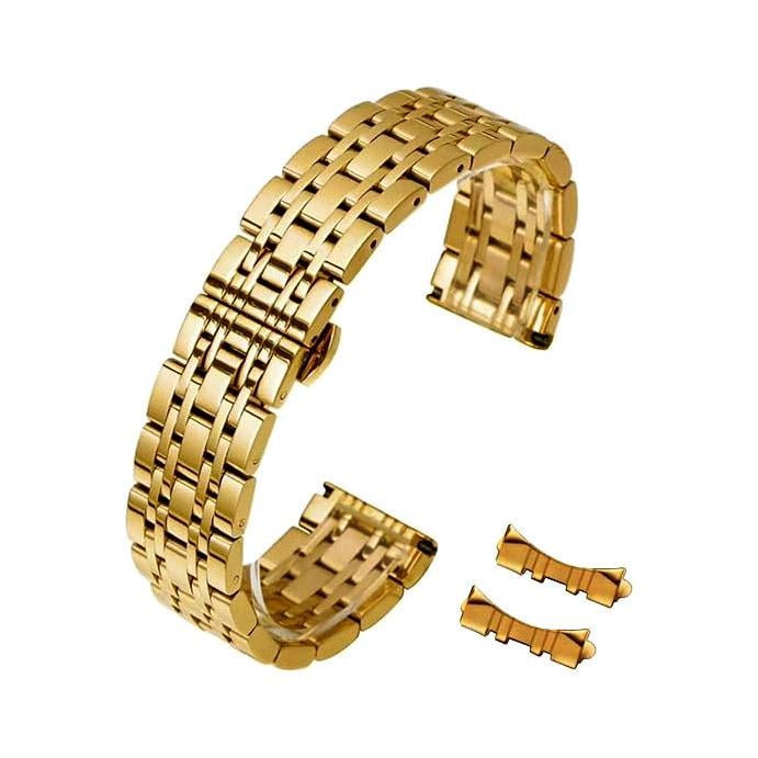Браслет для наручных часов стальной 22 мм 316L Золотистый ( IBW927Y )