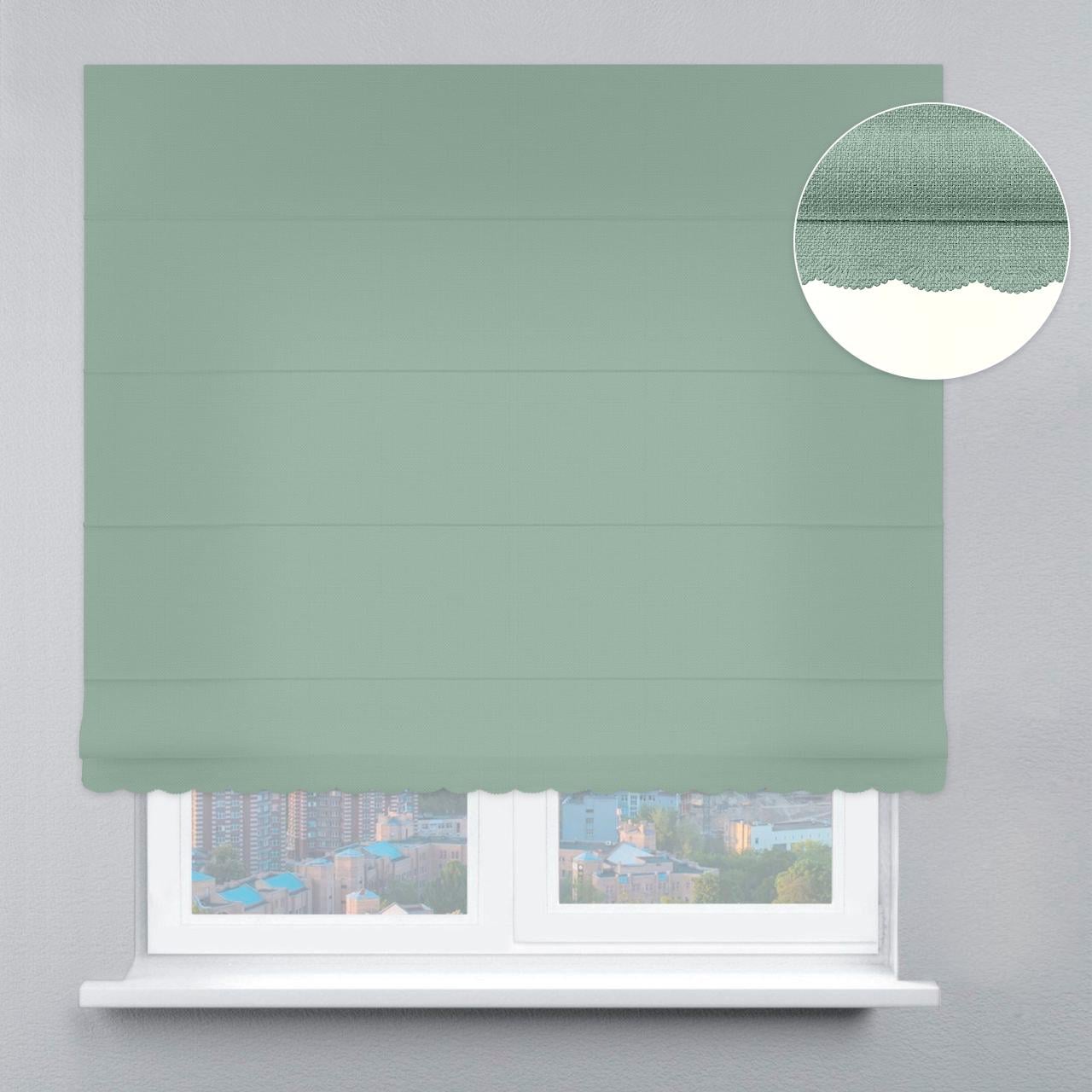 Римская штора рогожка премиум с ажуром 230х170 см Мятный