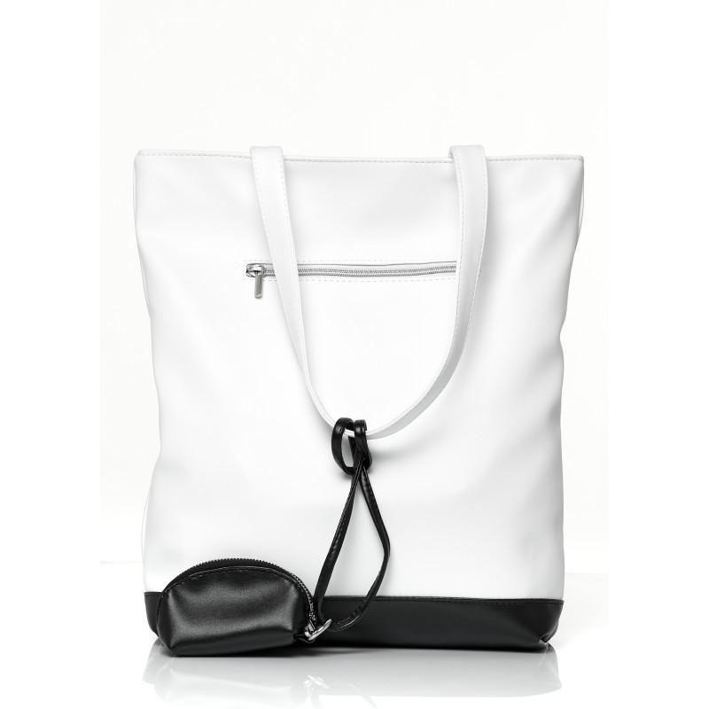 Сумка жіноча Sambag Tote Шоппер 41x30x10 см Білий/Чорний - фото 5 Сумка жіноча Sambag Tote Шоппер 41x30x10 см Білий/Чорний - фото 5