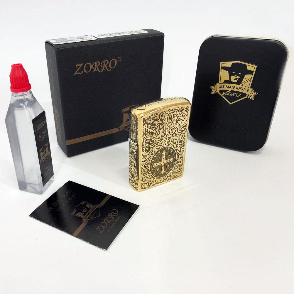 Набор для зажигалки бензиновая Zorro HL-303 Золото (310853) - фото 6 Набор для зажигалки бензиновая Zorro HL-303 Золото (310853) - фото 6