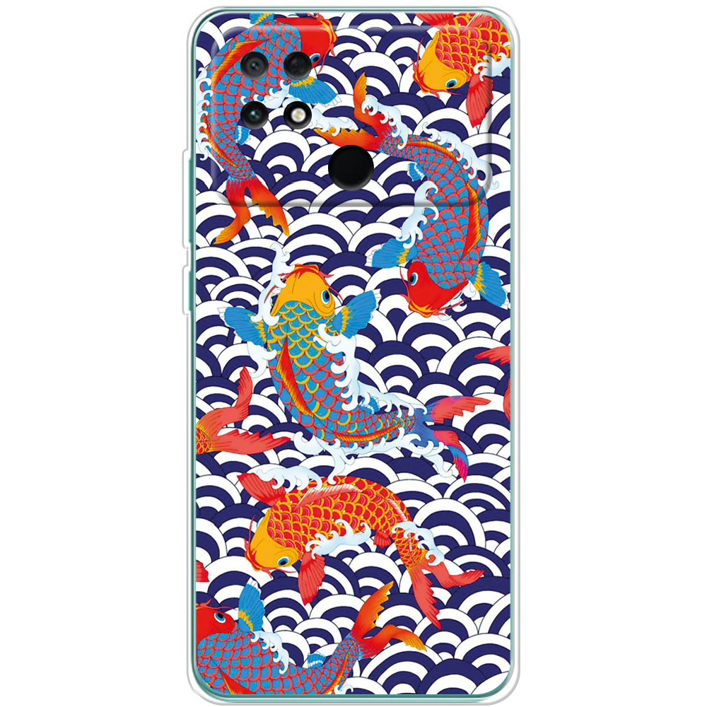 Чехол BoxFace Poco С40 Koi Fish Прозрачный силикон (44597-up2477-44597)
