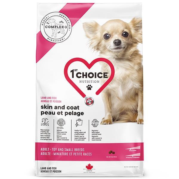 Корм сухий для дорослих собак 1st Choice Toy and Small Skin and Coat Premium малих порід Ягня і Риба 5 кг (ФЧСВММЯР5)