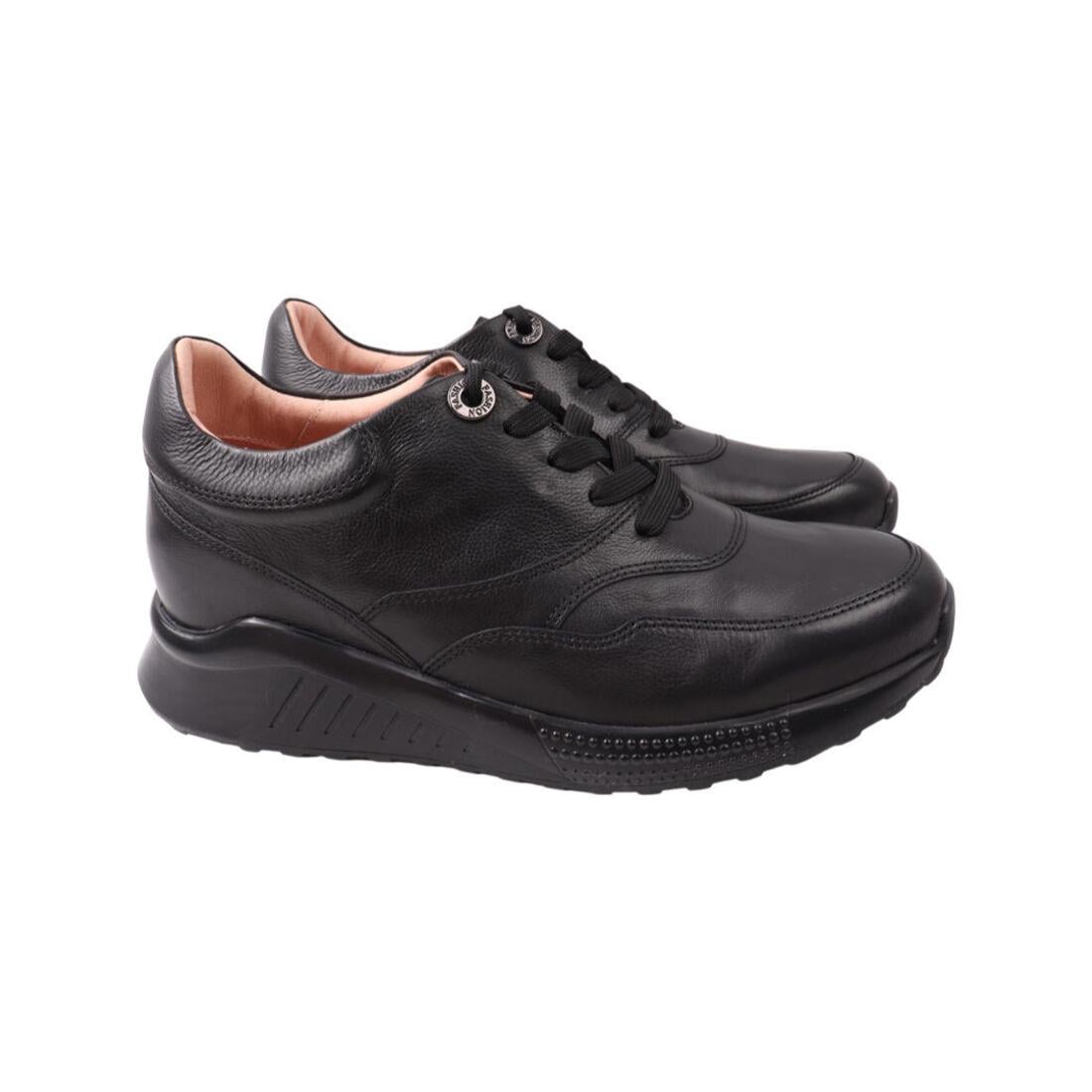 Кроссовки женские Djovannia из кожи р. 37 Черный (44-21DTS)