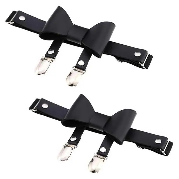 Гартер на 2 ноги з підв'язками для панчіх і бантиком 2 шт. XS/M Чорний (T00001139-1)