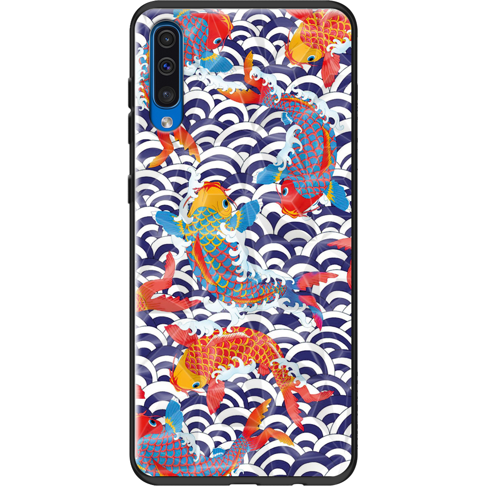 Чехол Boxface Samsung A505 Galaxy A50 Koi Fish Черный силикон с призмой (36417-up2477-37862)
