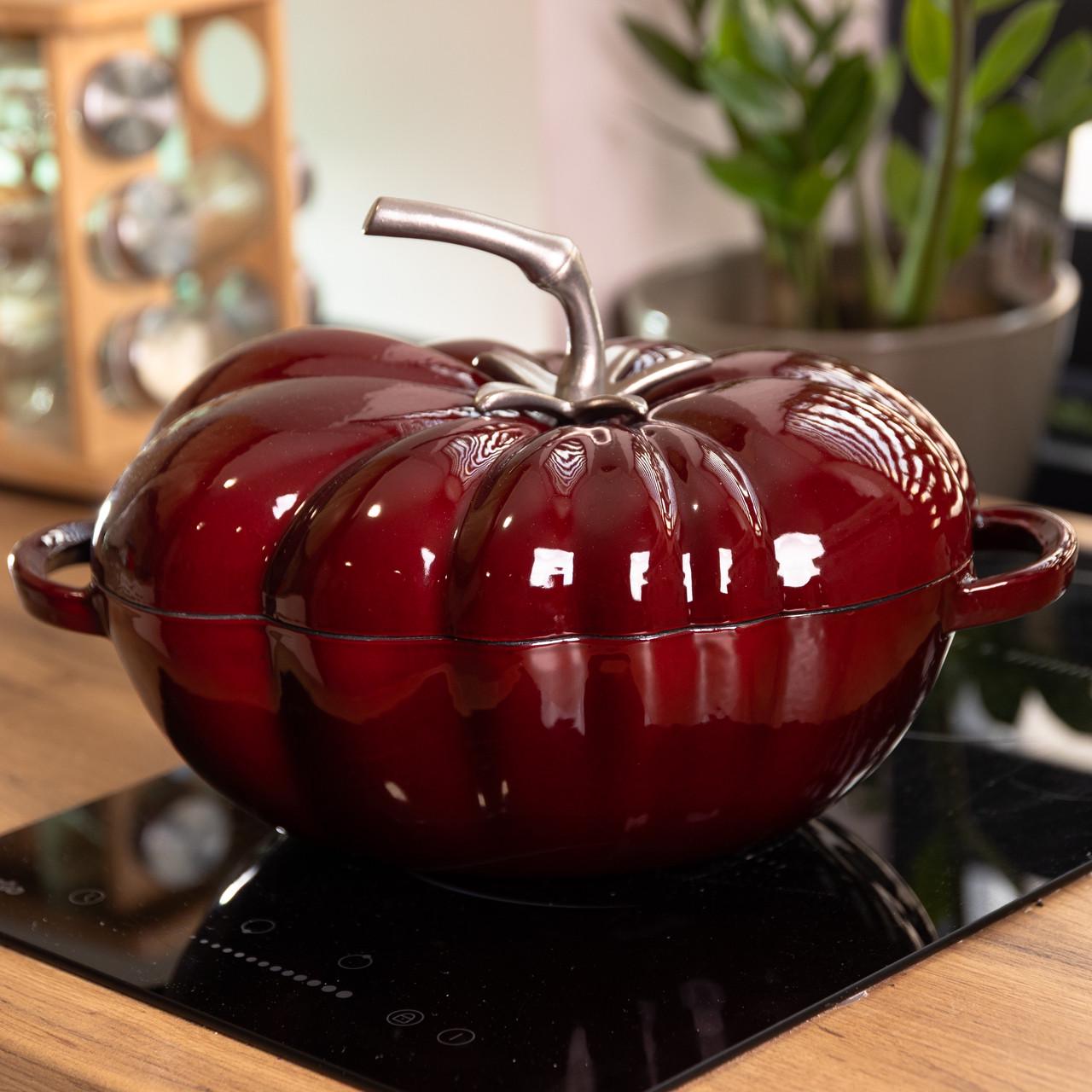 Кастрюля чугунная эмалированная Iron Tomato 2,5 л Бургунди (HP-FLG-20 burgundy)