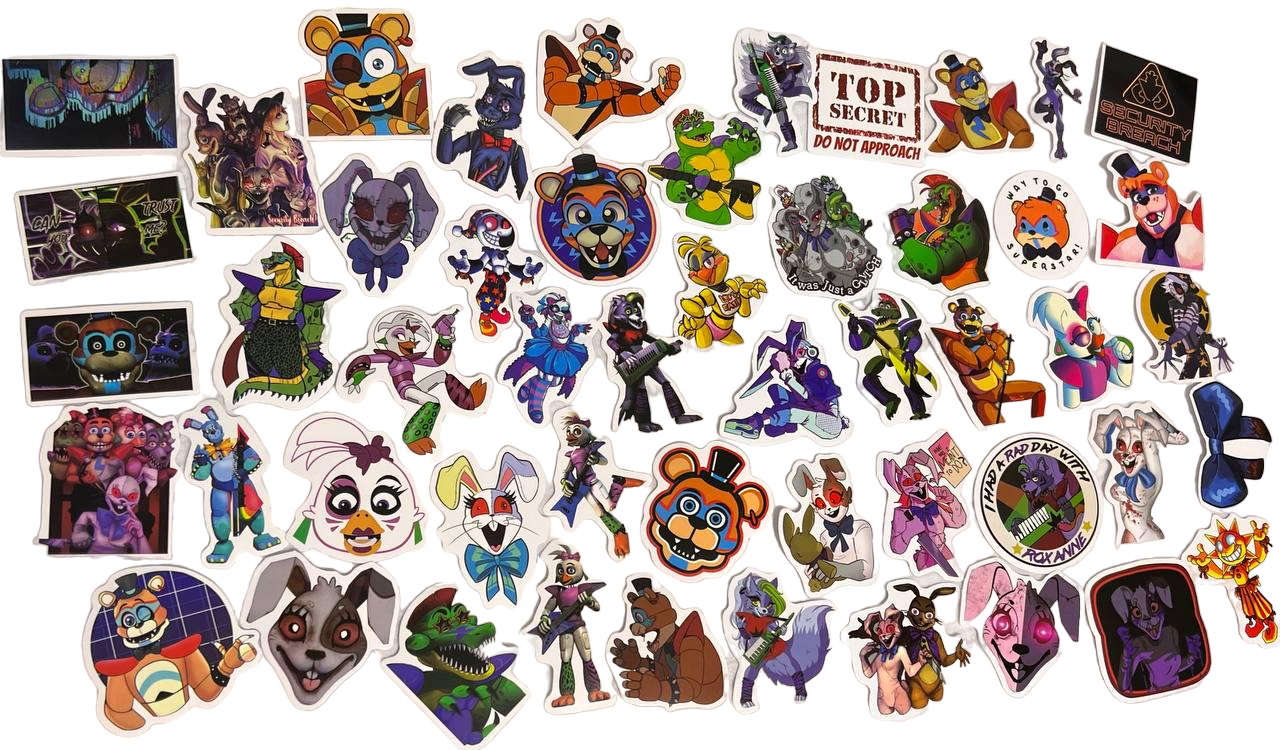 Набор виниловых стикеров Пять ночей с Фредди 50 шт. (98184)