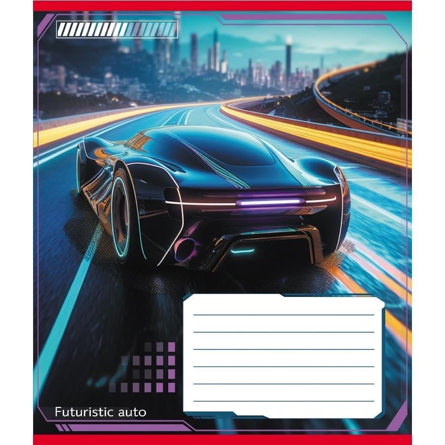 Шкільний зошит Авто майбутнього 018-530292K-5 в клітинку 18 аркушів (RLT55231)