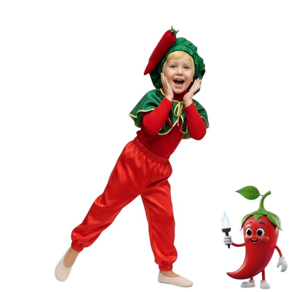 Карнавальный детский костюм Красный перец чили на рост 116-122 см - фото 3